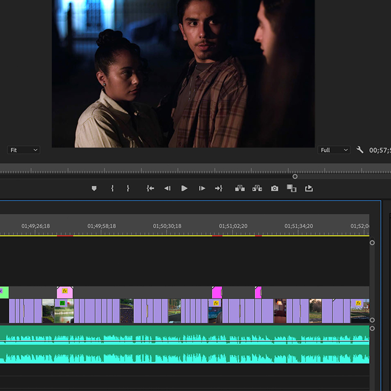 Film editing timeline